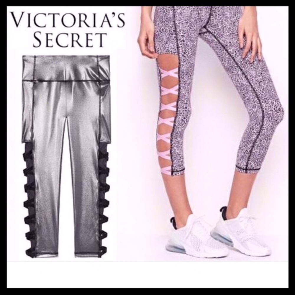 VICTORIA’S SECRET Knockout by Victoria Sport Mid Rise Pocket Capris - Picture 1 of 3